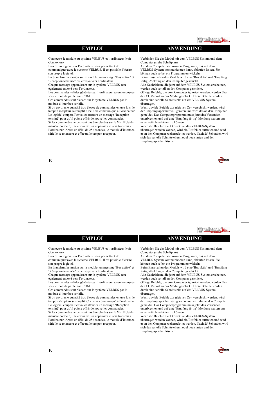 Velleman projects VMB1RS Short user manual User Manual | Page 10 / 12