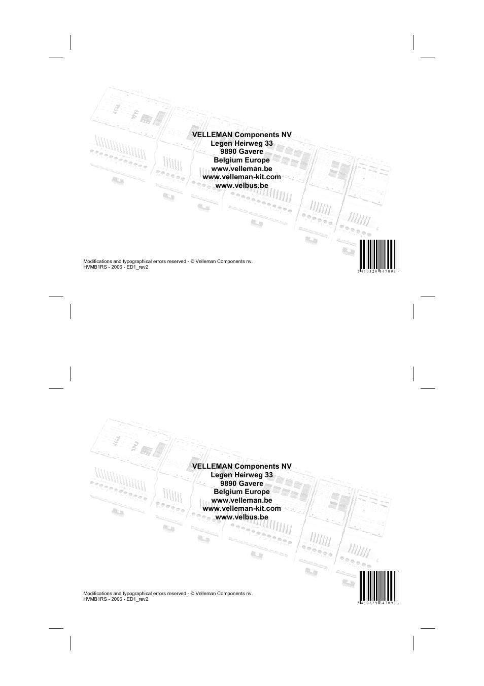 Velleman projects VMB1RS Short user manual User Manual | Page 12 / 12
