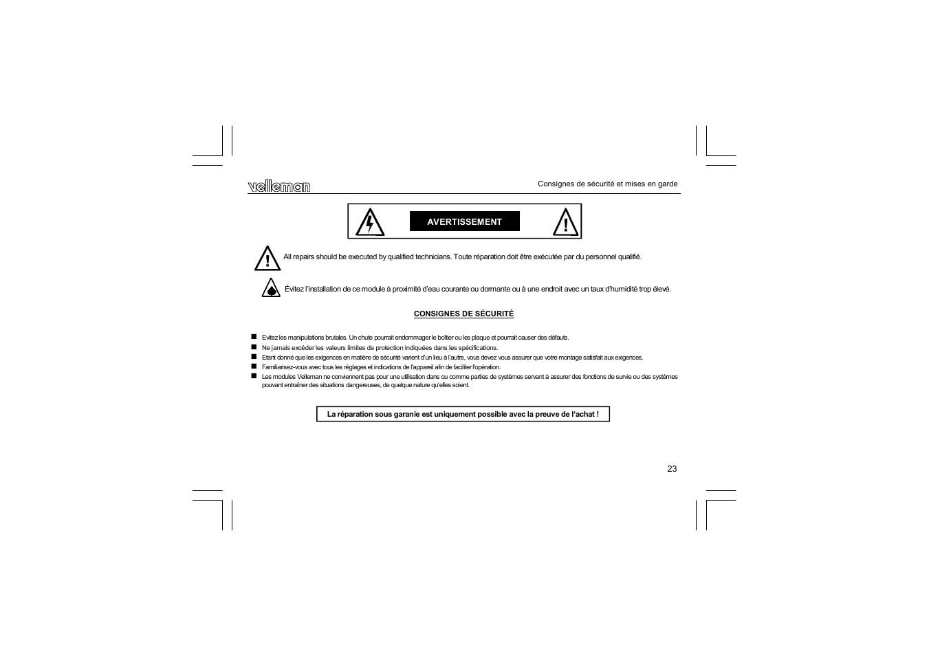 Velleman VM129 User Manual | Page 23 / 40