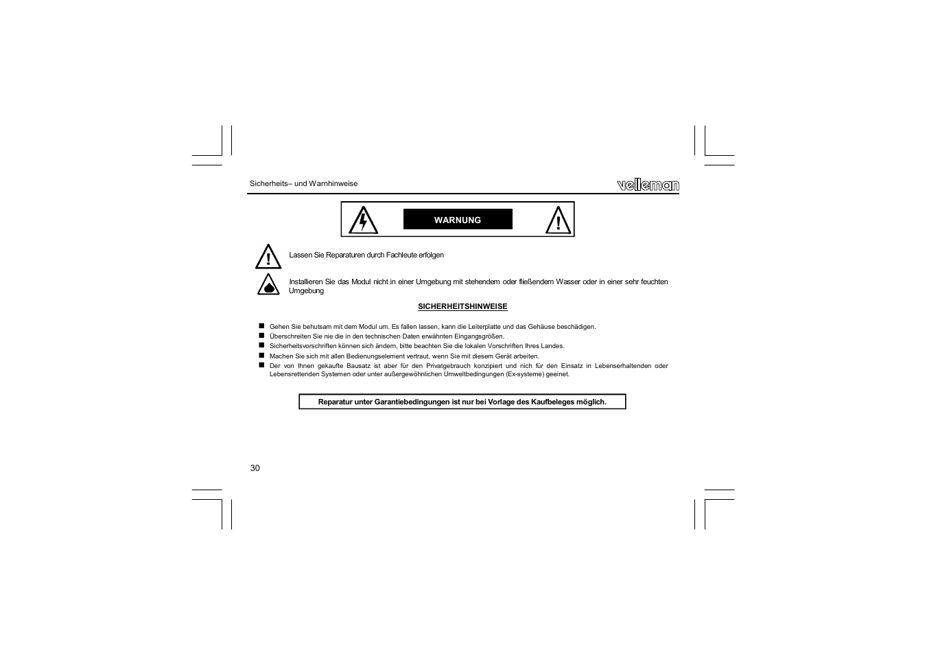 Velleman VM129 User Manual | Page 30 / 40