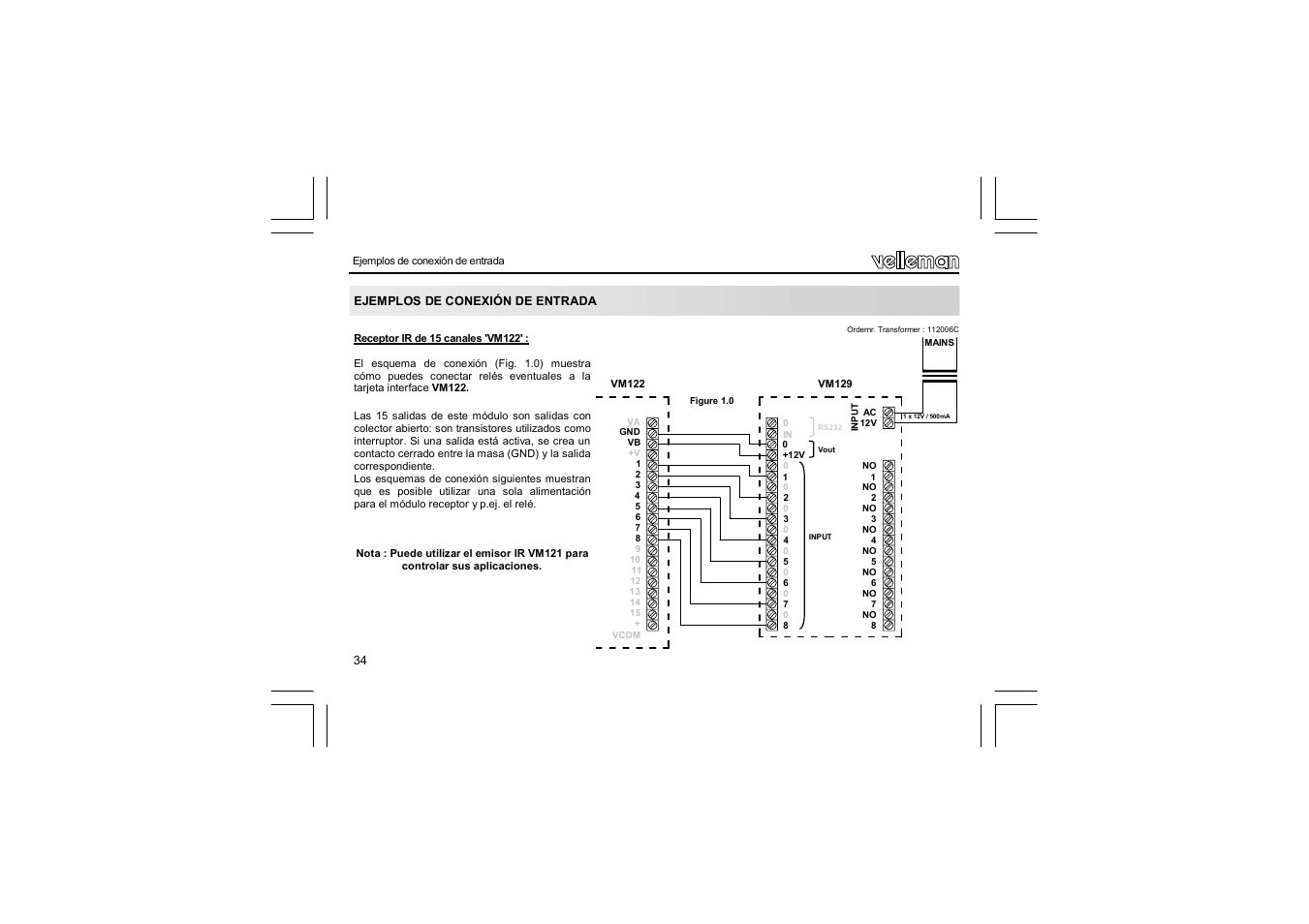 Velleman VM129 User Manual | Page 34 / 40