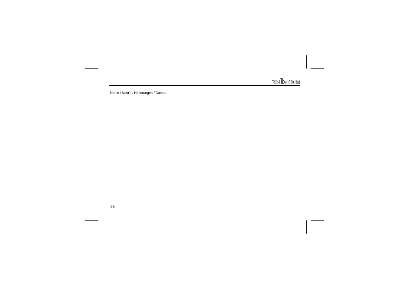 Velleman VM129 User Manual | Page 38 / 40