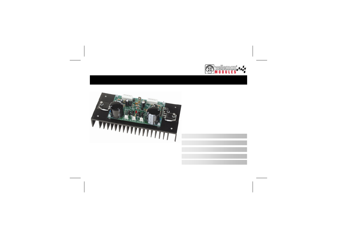 Velleman VM100_rev3 User Manual | 28 pages