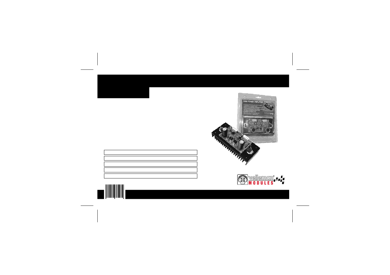 Vm100, 200w power amplifier | Velleman VM100_rev3 User Manual | Page 28 / 28