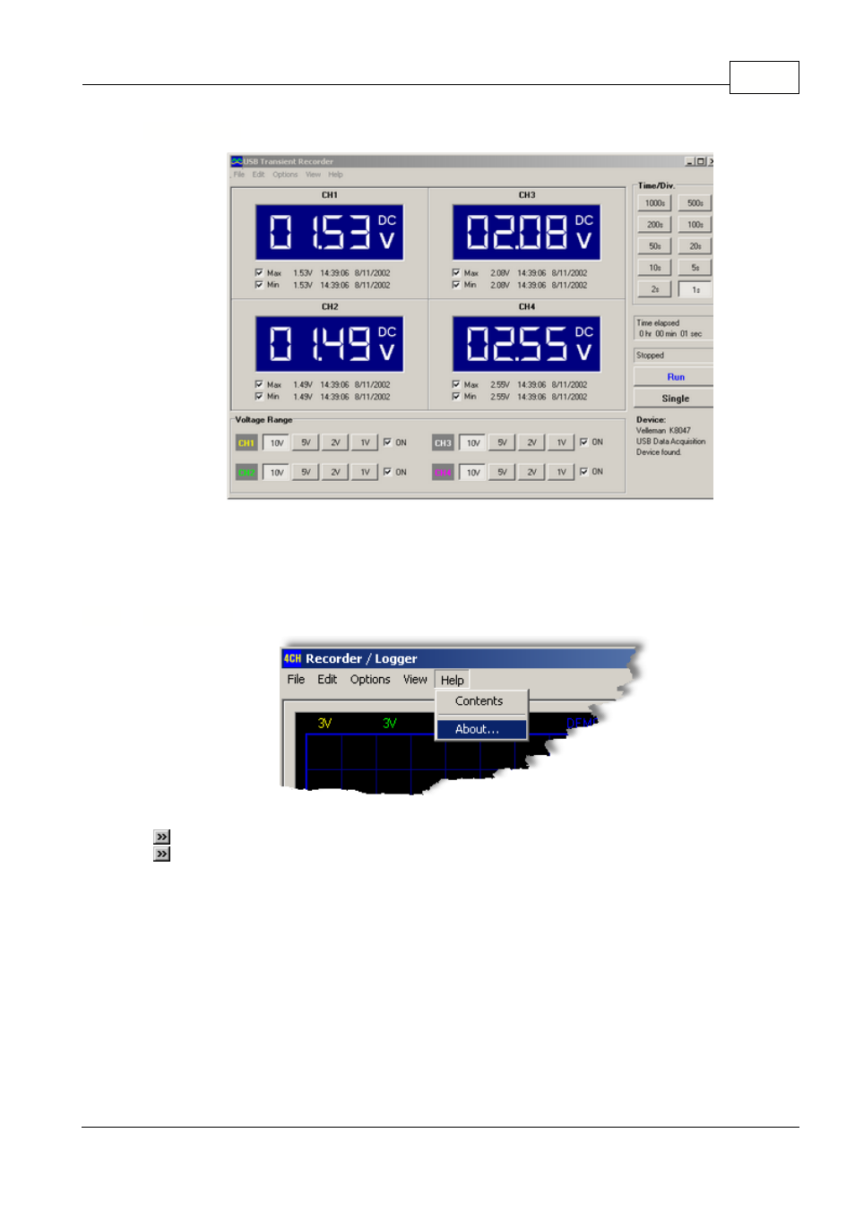 Display digital, Help menu, Dvm display | Velleman projects PCS10 pcs10 - K8047 User manual User Manual | Page 17 / 22