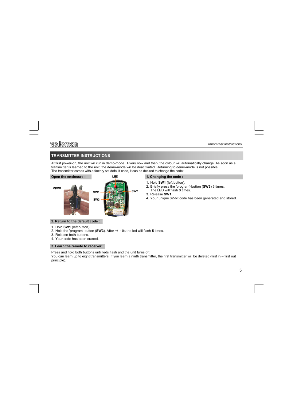 Velleman VM162 User Manual | Page 5 / 16