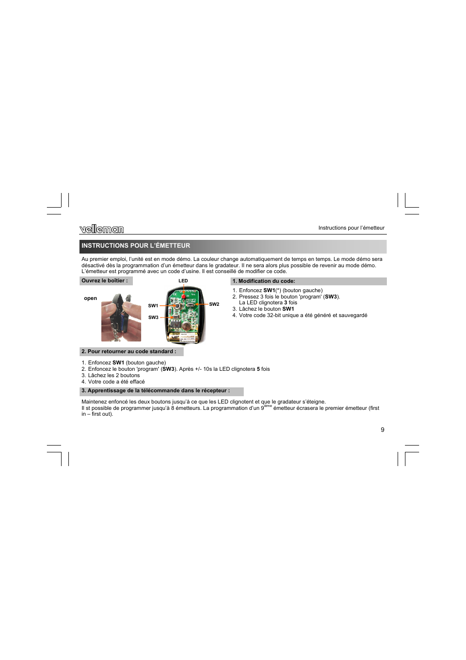 Velleman VM162 User Manual | Page 9 / 16