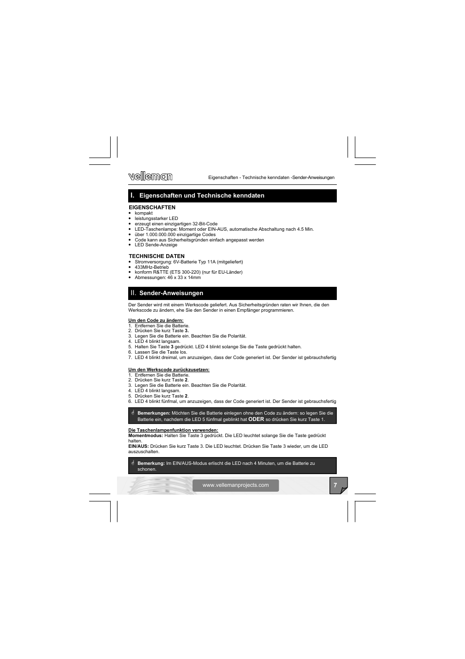 Velleman VM166t User Manual | Page 7 / 12