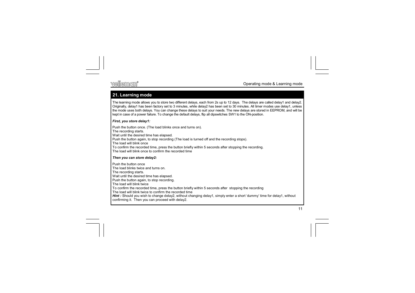 Velleman projects K8015 Assembly instructions User Manual | Page 11 / 16