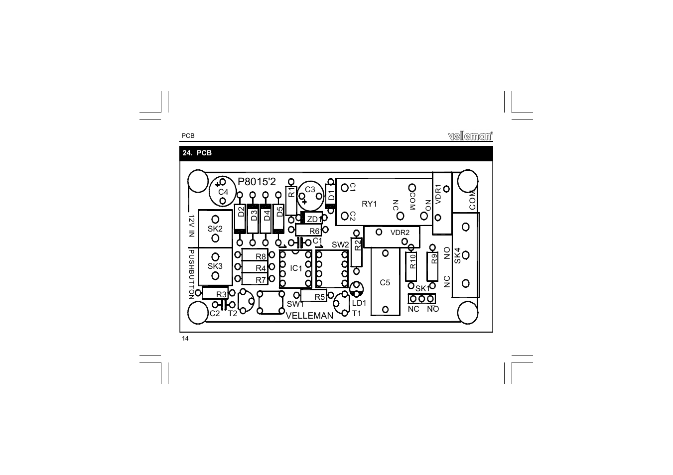 Velleman projects K8015 Assembly instructions User Manual | Page 14 / 16