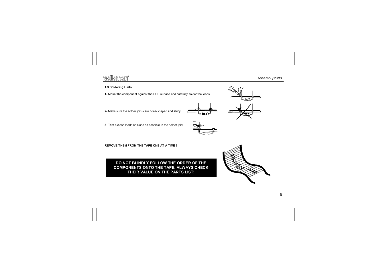 Velleman projects K2601 Assembly instructions User Manual | Page 5 / 12