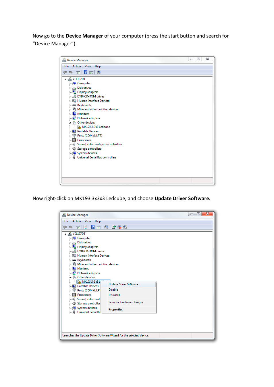 Velleman MK193 INSTALLING THE DRIVER User Manual | Page 2 / 20