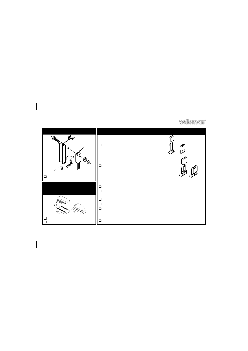 Power transistor, Ic. watch the position of the notch, Adjusting the built-in clock | Velleman projects K7300 Assembly instructions User Manual | Page 8 / 16