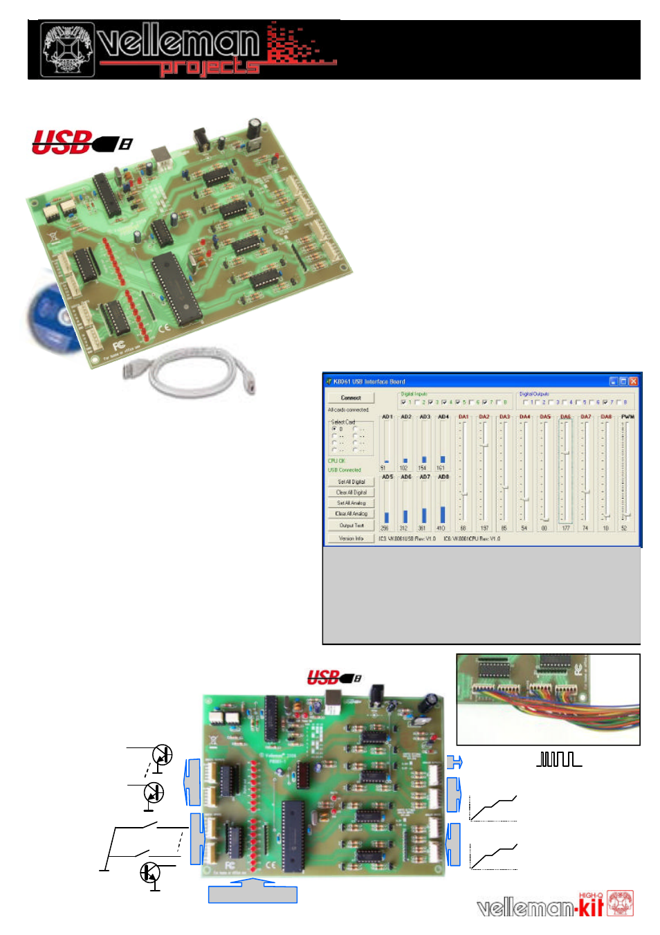 Velleman projects K8061 Infosheet User Manual | 1 page