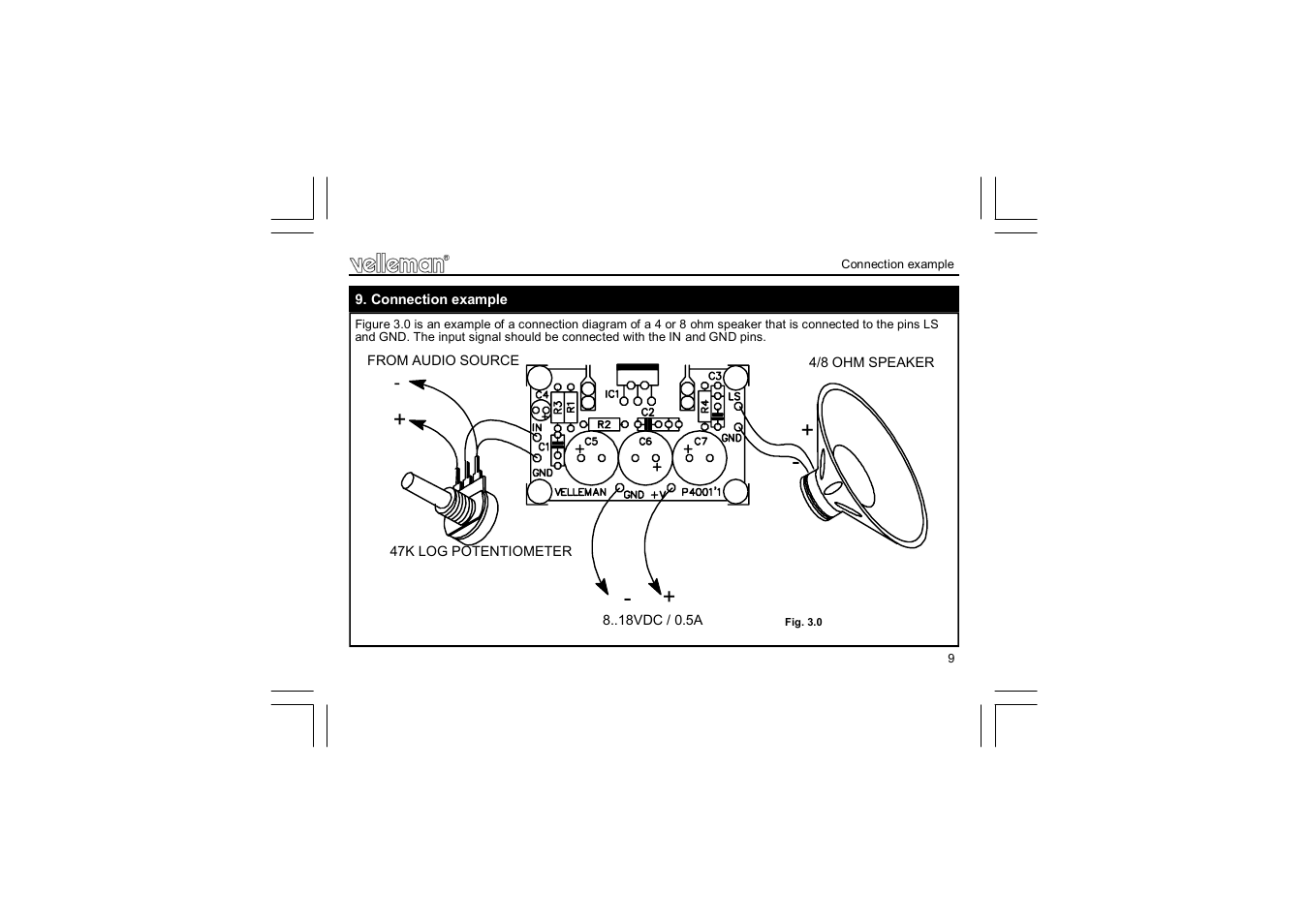 Velleman projects K4001 Assembly instructions User Manual | Page 9 / 12