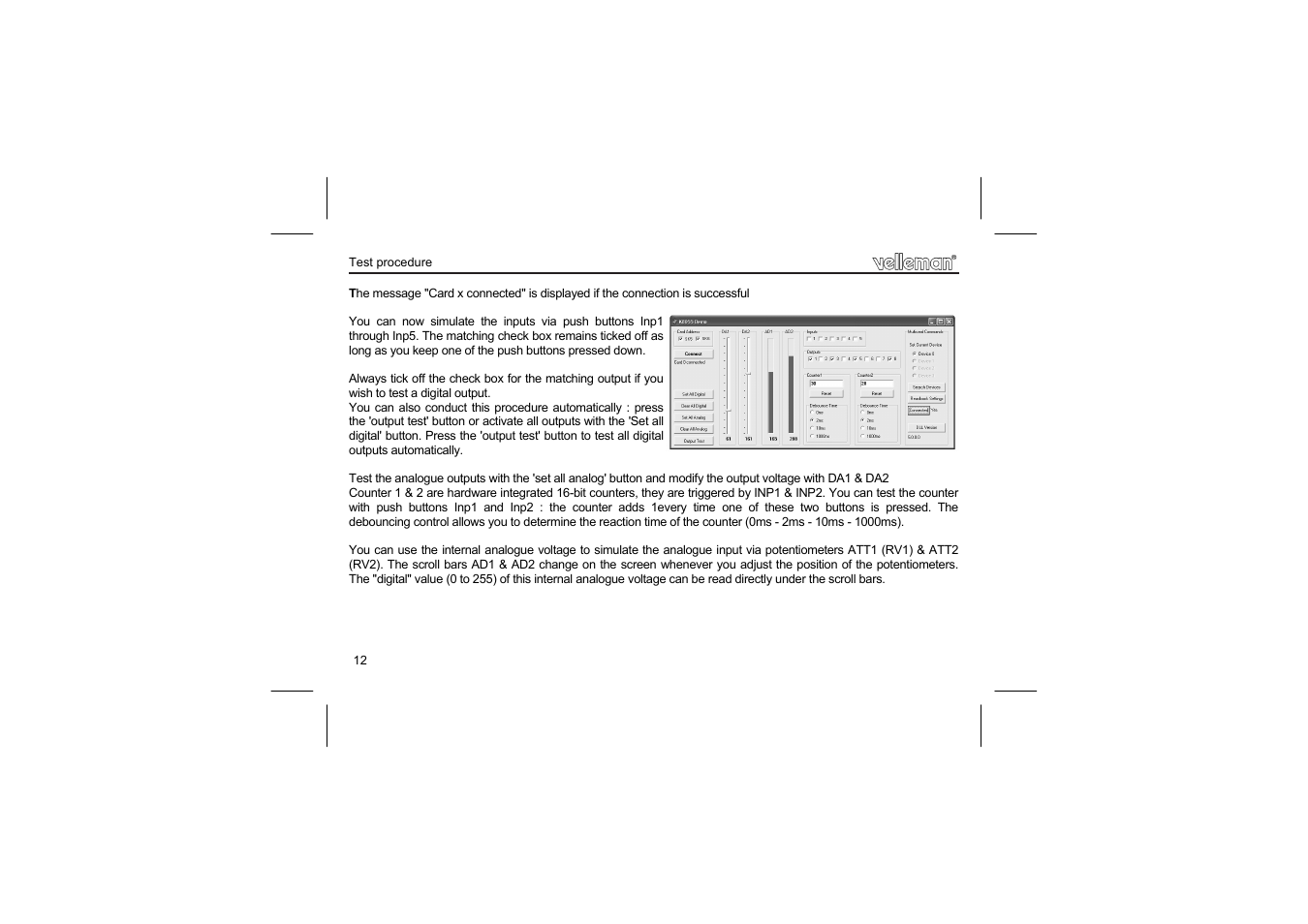 Velleman projects K8055N Assembly instructions User Manual | Page 12 / 16