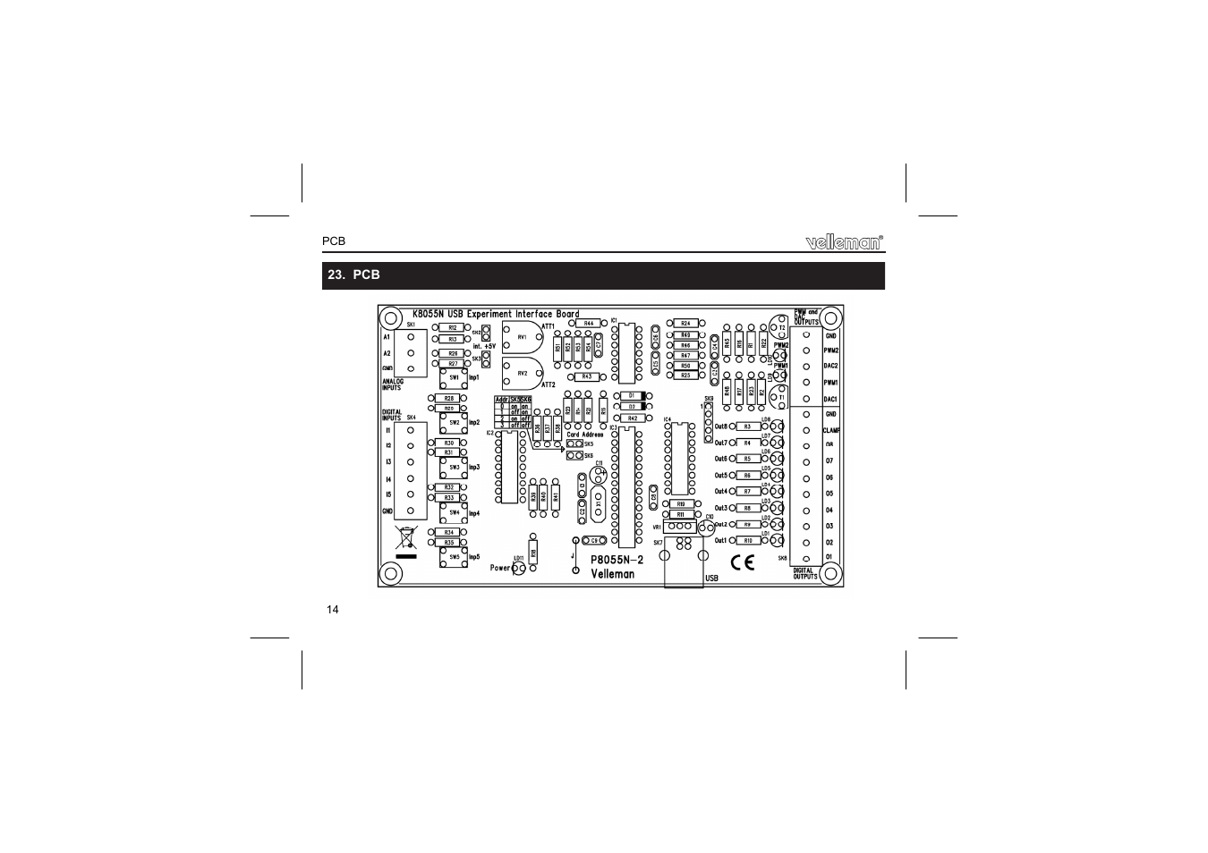 Velleman projects K8055N Assembly instructions User Manual | Page 14 / 16