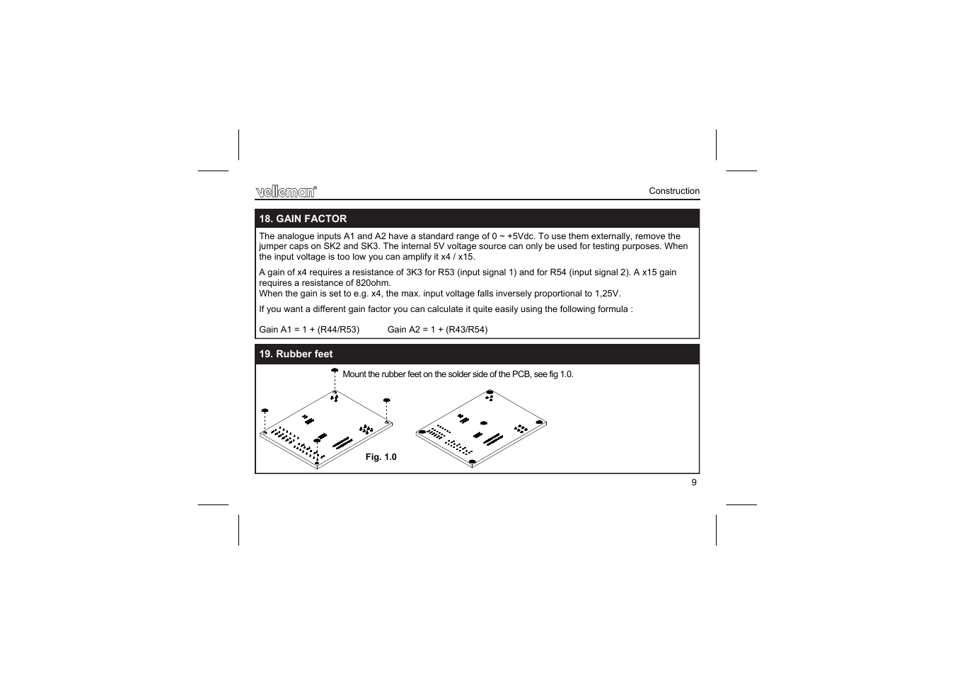 Velleman projects K8055N Assembly instructions User Manual | Page 9 / 16