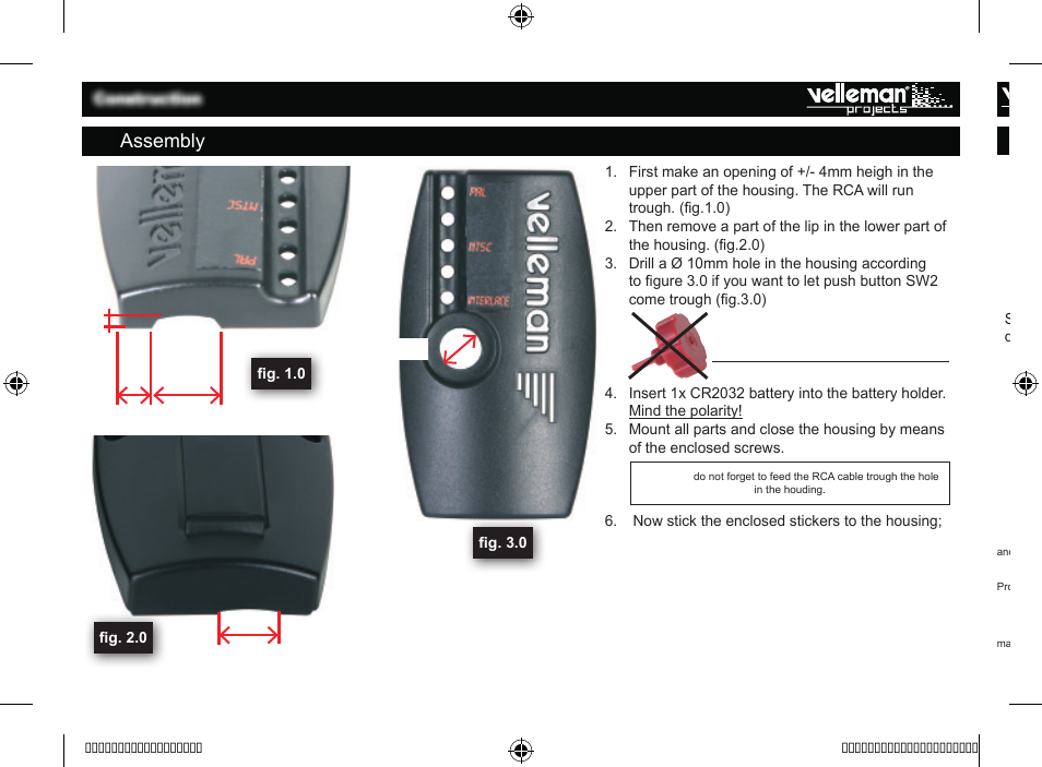 Assembly | Velleman projects K8025 Assembly instructions User Manual | Page 10 / 16