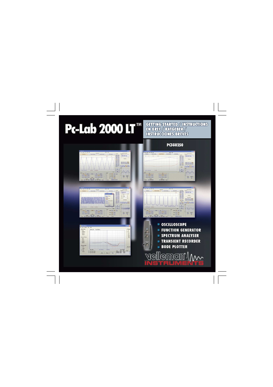 Velleman PCSGU250 User Manual | 40 pages