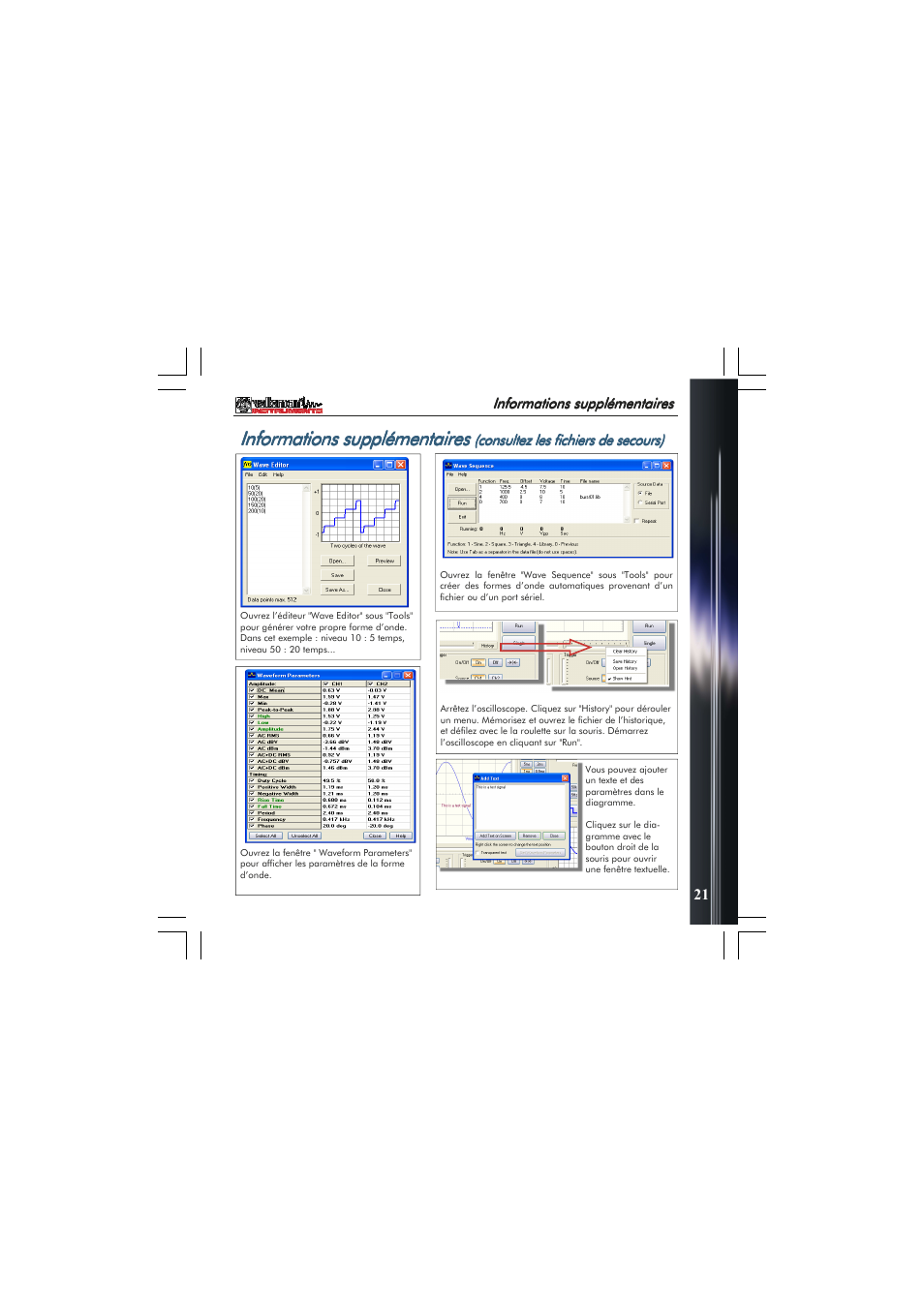 Informations supplémentaires | Velleman PCSGU250 User Manual | Page 21 / 40