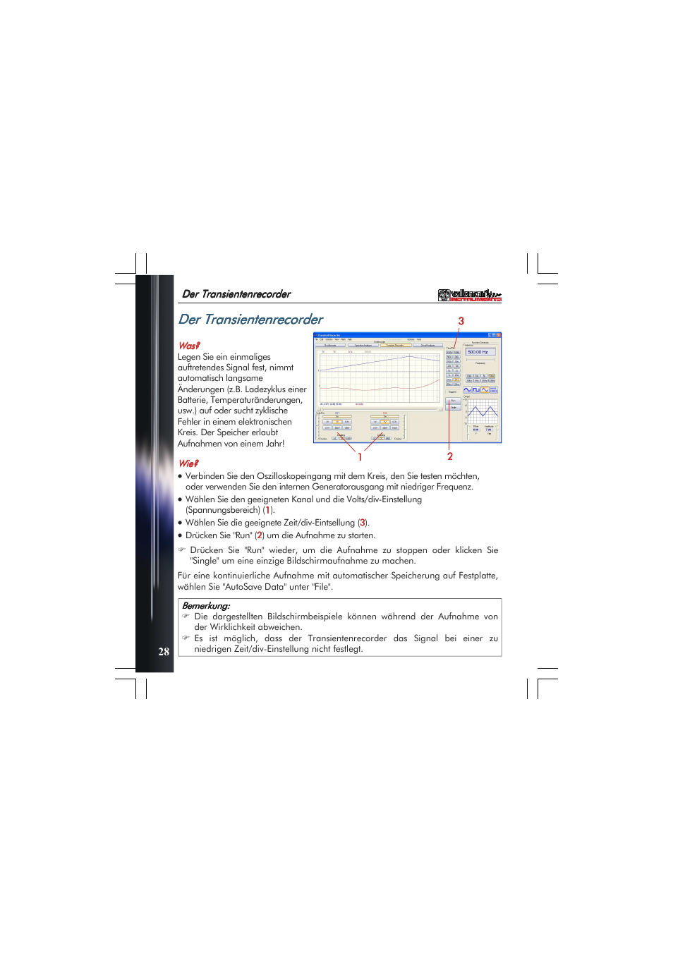 Der transientenrecorder | Velleman PCSGU250 User Manual | Page 28 / 40