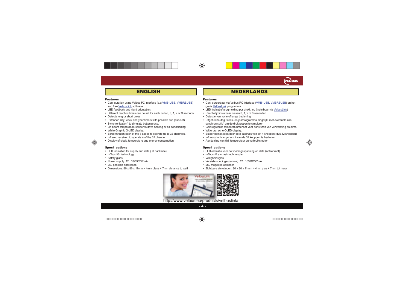 Nederlands english | Velleman VMBGPOB User Manual | Page 4 / 12
