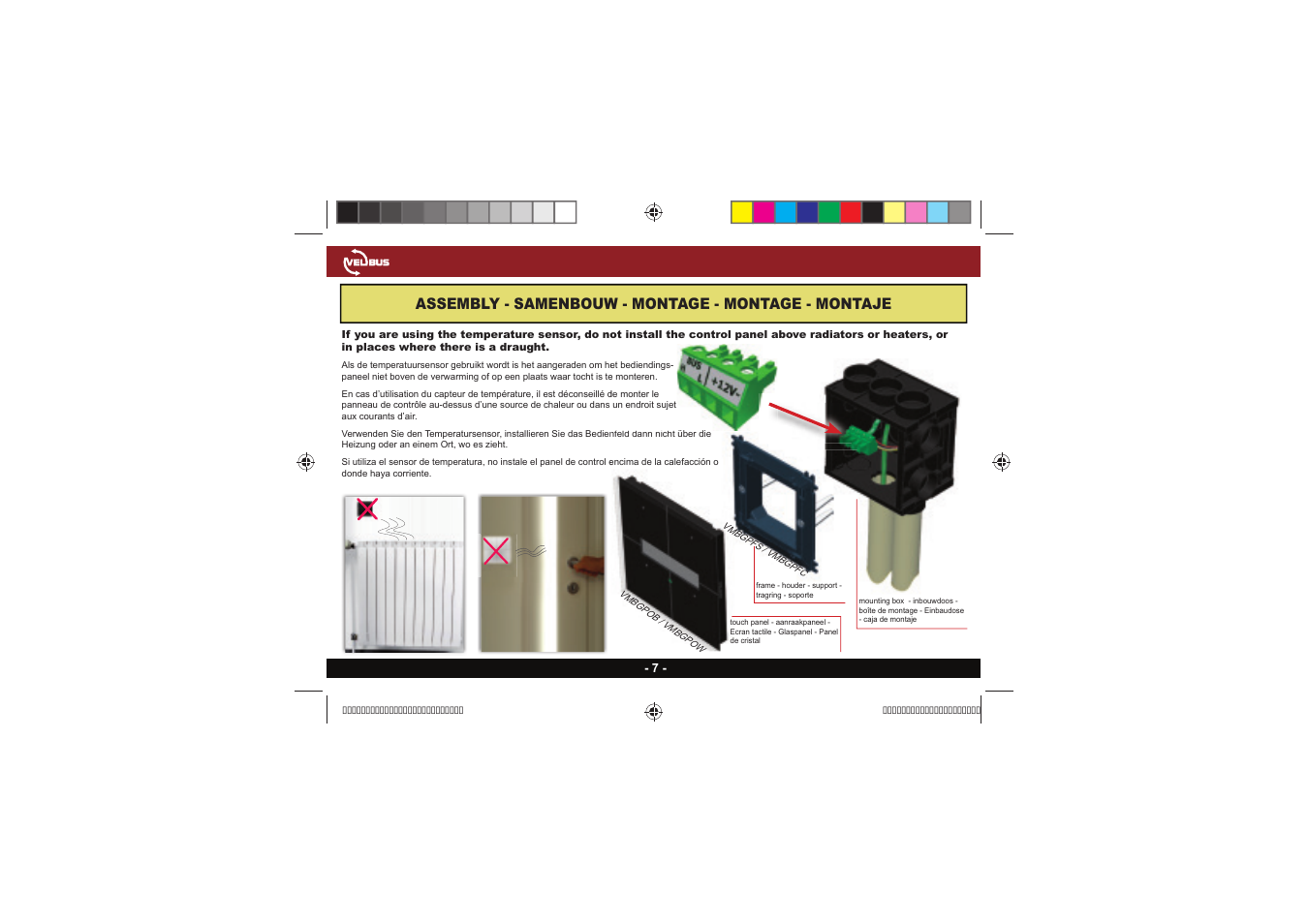 Assembly - samenbouw - montage - montage - montaje | Velleman VMBGPOB User Manual | Page 7 / 12