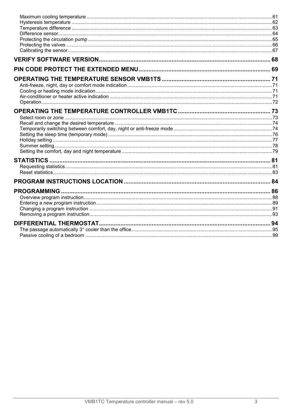 Velleman VMB1TC User Manual | Page 3 / 104