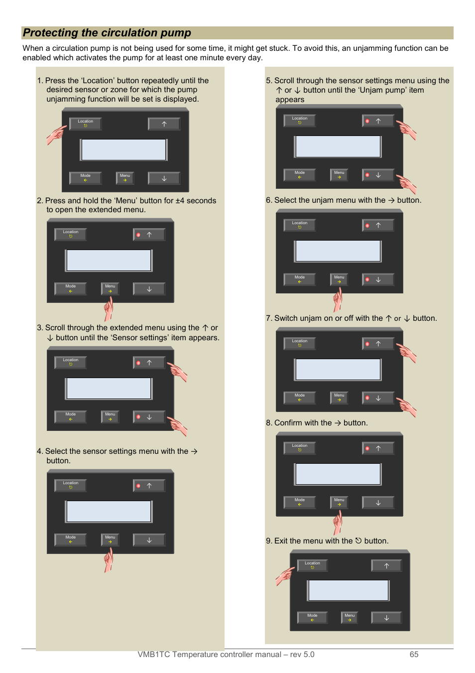 Protecting the circulation pump | Velleman VMB1TC User Manual | Page 65 / 104