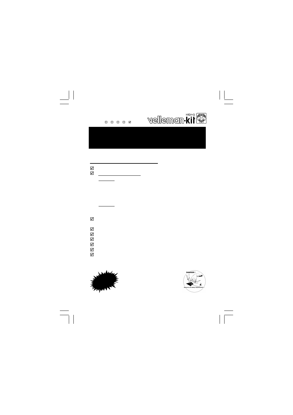 Velleman projects K8029 Assembly instructions User Manual | 16 pages