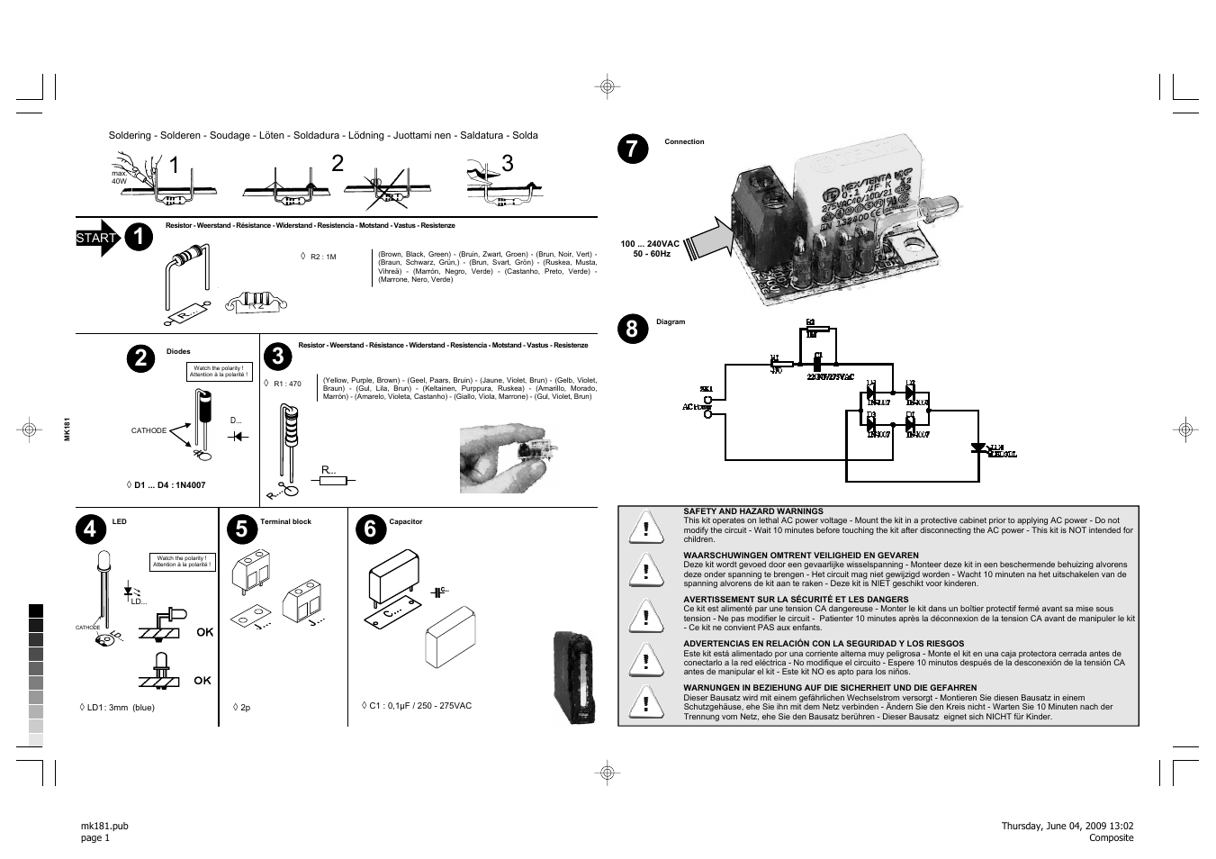 Velleman MK181 User Manual | 1 page