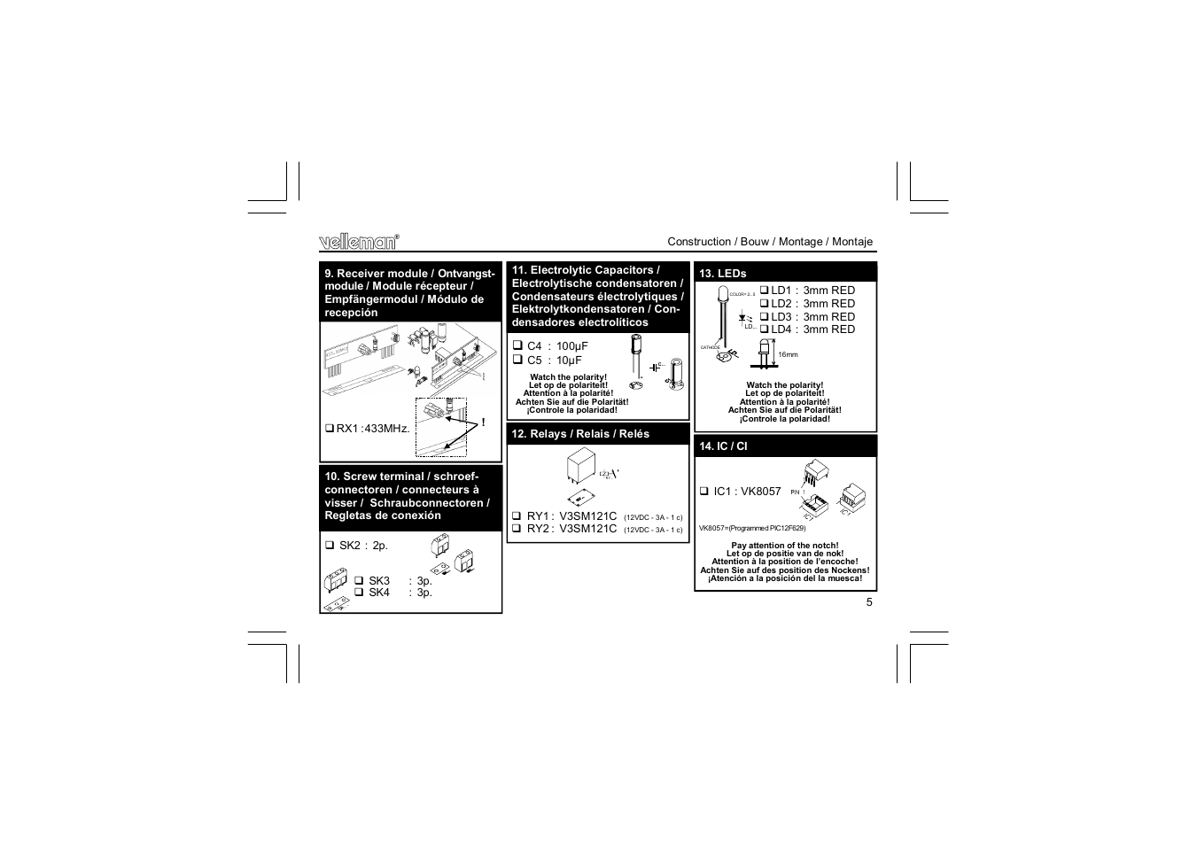 Velleman К8057 User Manual | Page 5 / 8