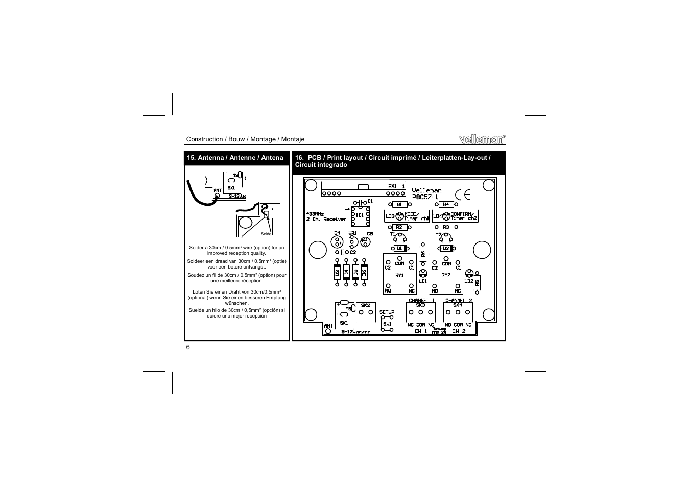 Velleman К8057 User Manual | Page 6 / 8