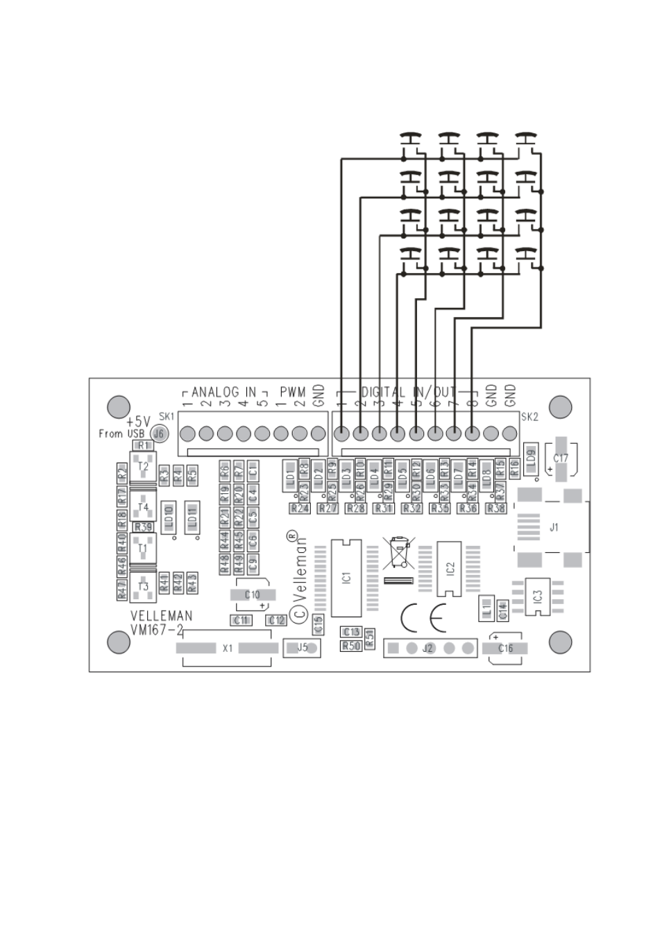 Connection examples | Velleman VM167 User Manual | Page 20 / 24