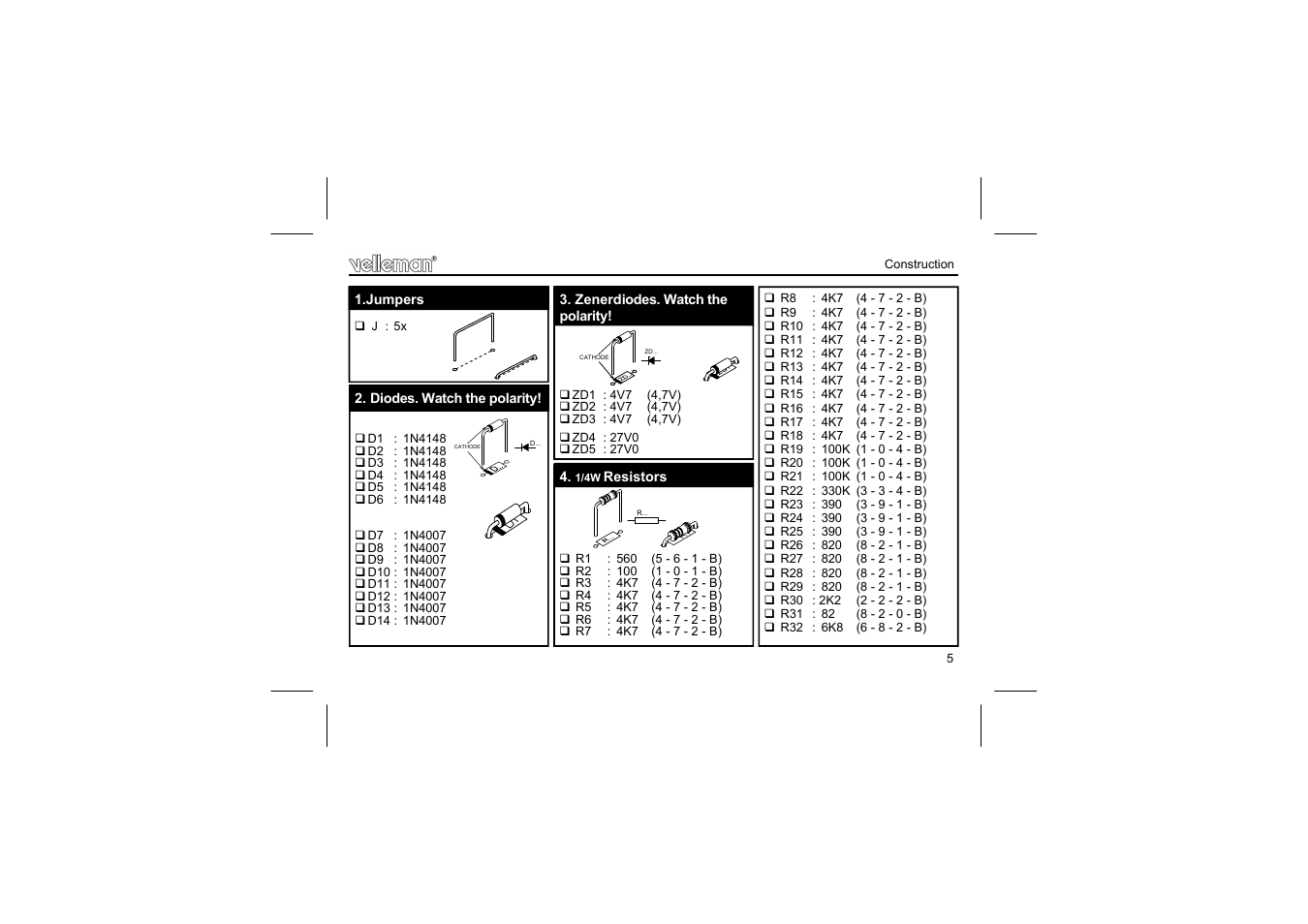 Velleman projects K6501 Assembly instructions User Manual | Page 5 / 16