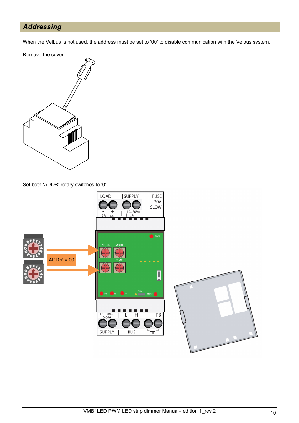 Addressing | Velleman VMB1LED User Manual | Page 10 / 38