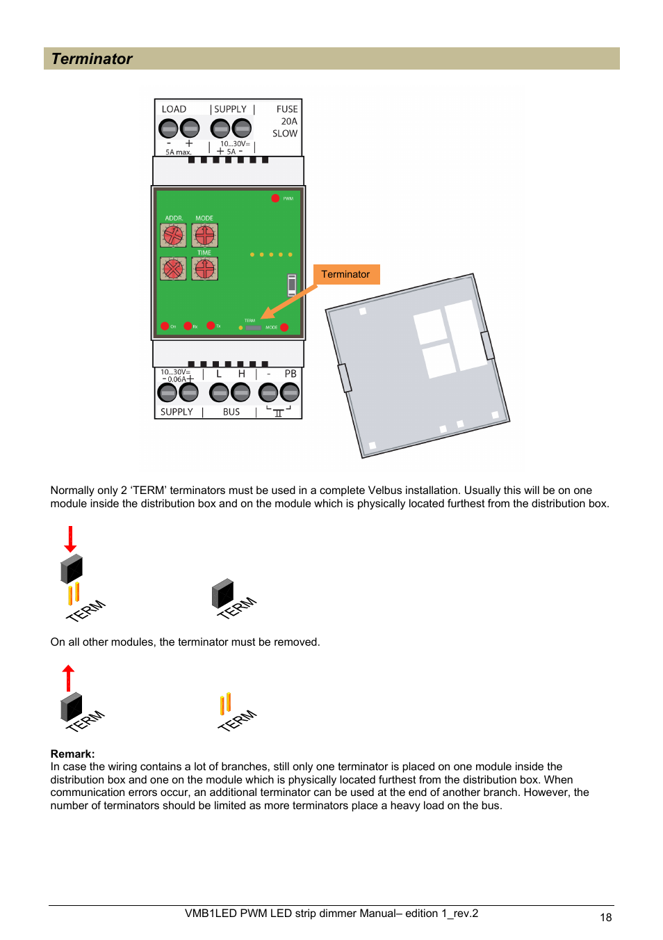 Terminator | Velleman VMB1LED User Manual | Page 18 / 38