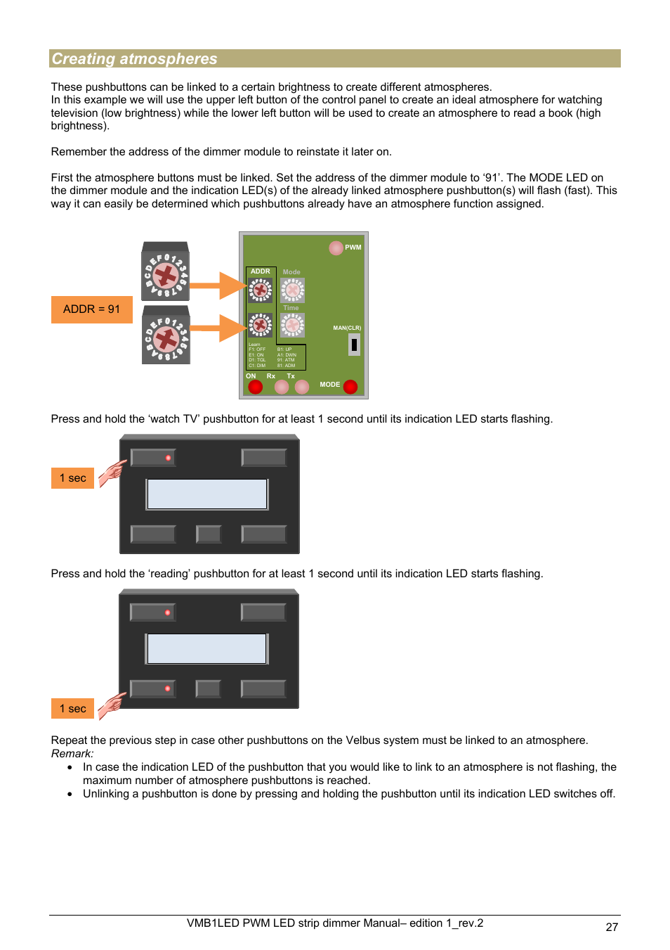 Creating atmospheres | Velleman VMB1LED User Manual | Page 27 / 38