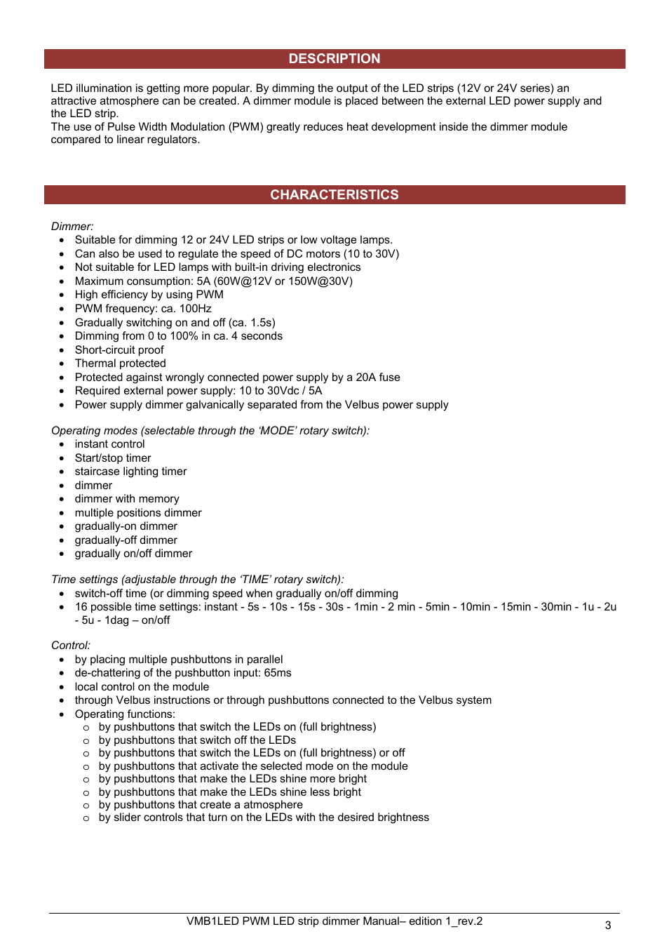 Velleman VMB1LED User Manual | Page 3 / 38