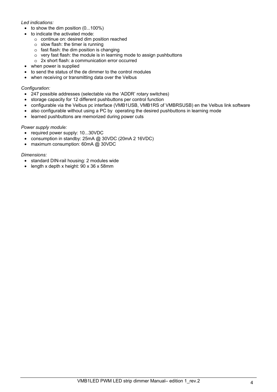 Velleman VMB1LED User Manual | Page 4 / 38