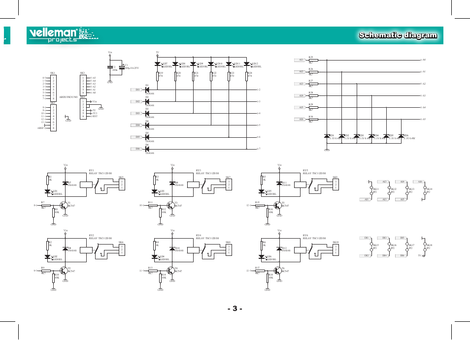 Schematic diagram | Velleman VMa05 User Manual | Page 3 / 4