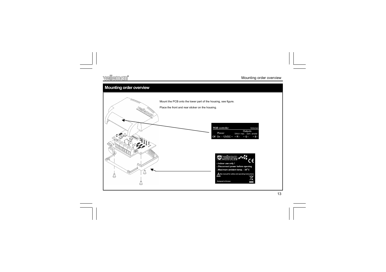 Velleman К8088 User Manual | Page 13 / 16