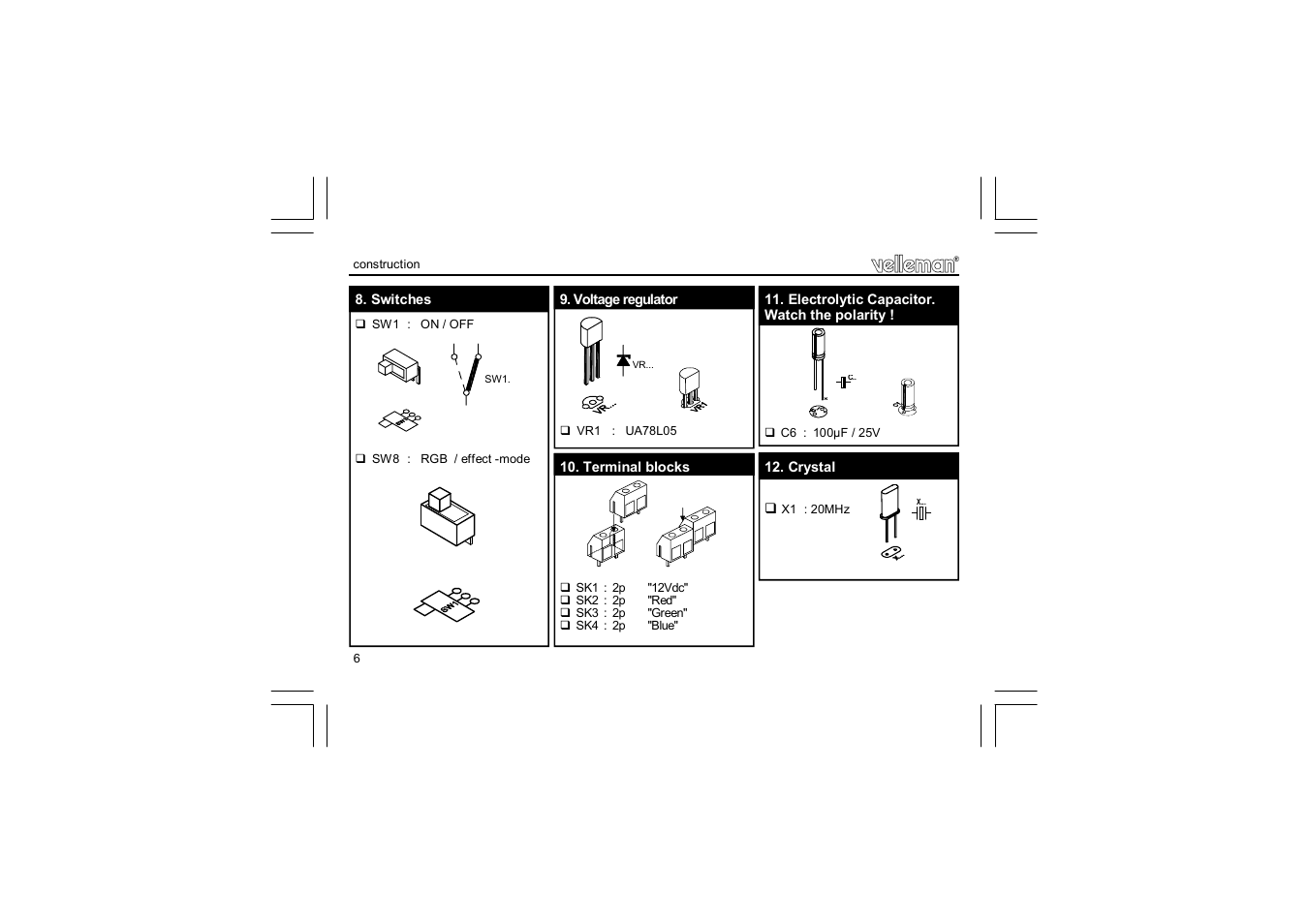 Velleman К8088 User Manual | Page 6 / 16