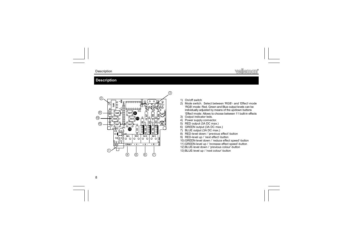 Velleman К8088 User Manual | Page 8 / 16