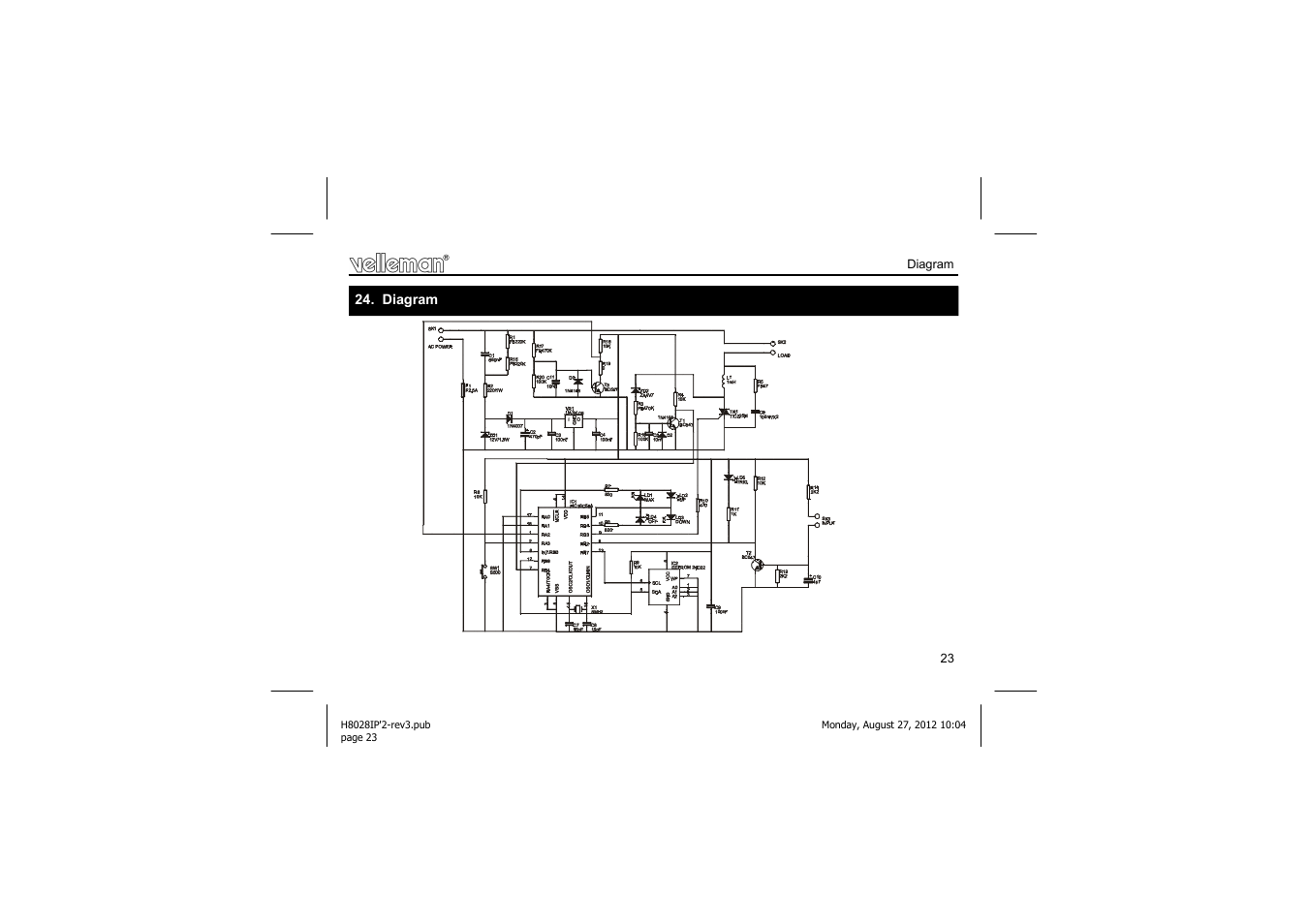 Velleman projects K8028 Assembly instructions User Manual | Page 23 / 24