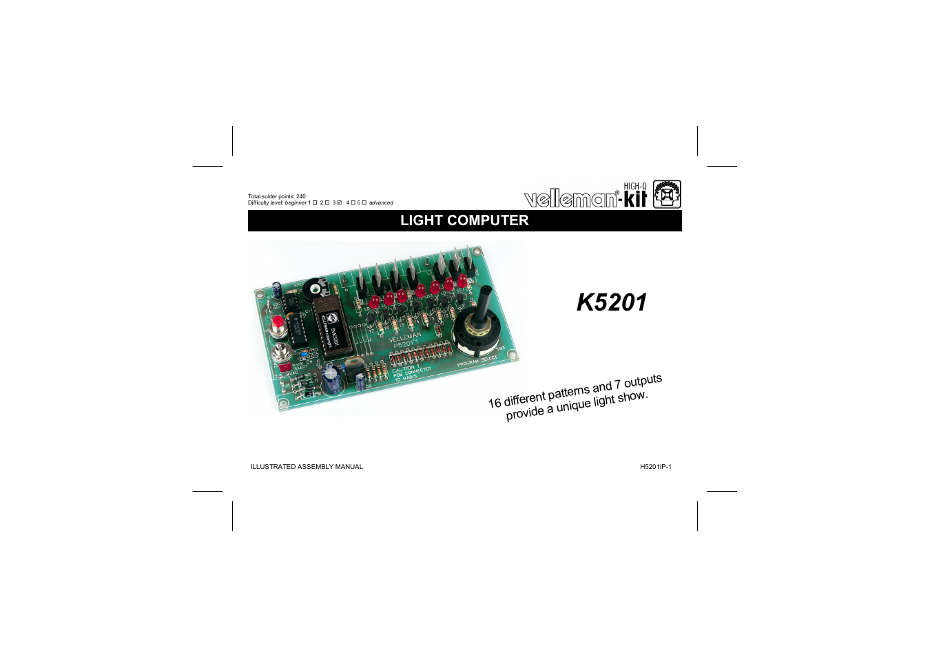 Velleman projects K5201 Assembly instructions User Manual | 16 pages