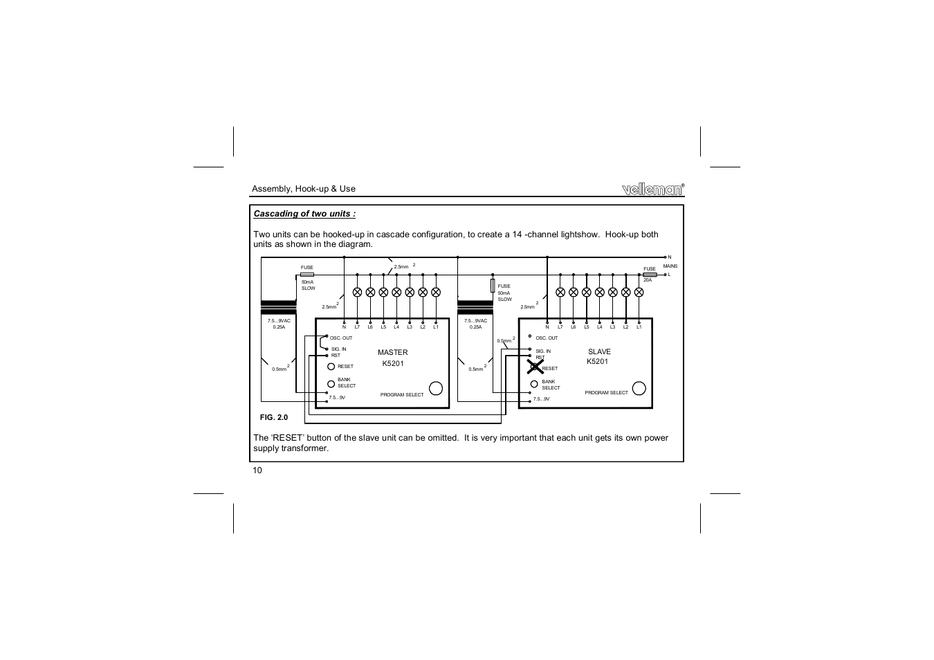 Velleman projects K5201 Assembly instructions User Manual | Page 10 / 16