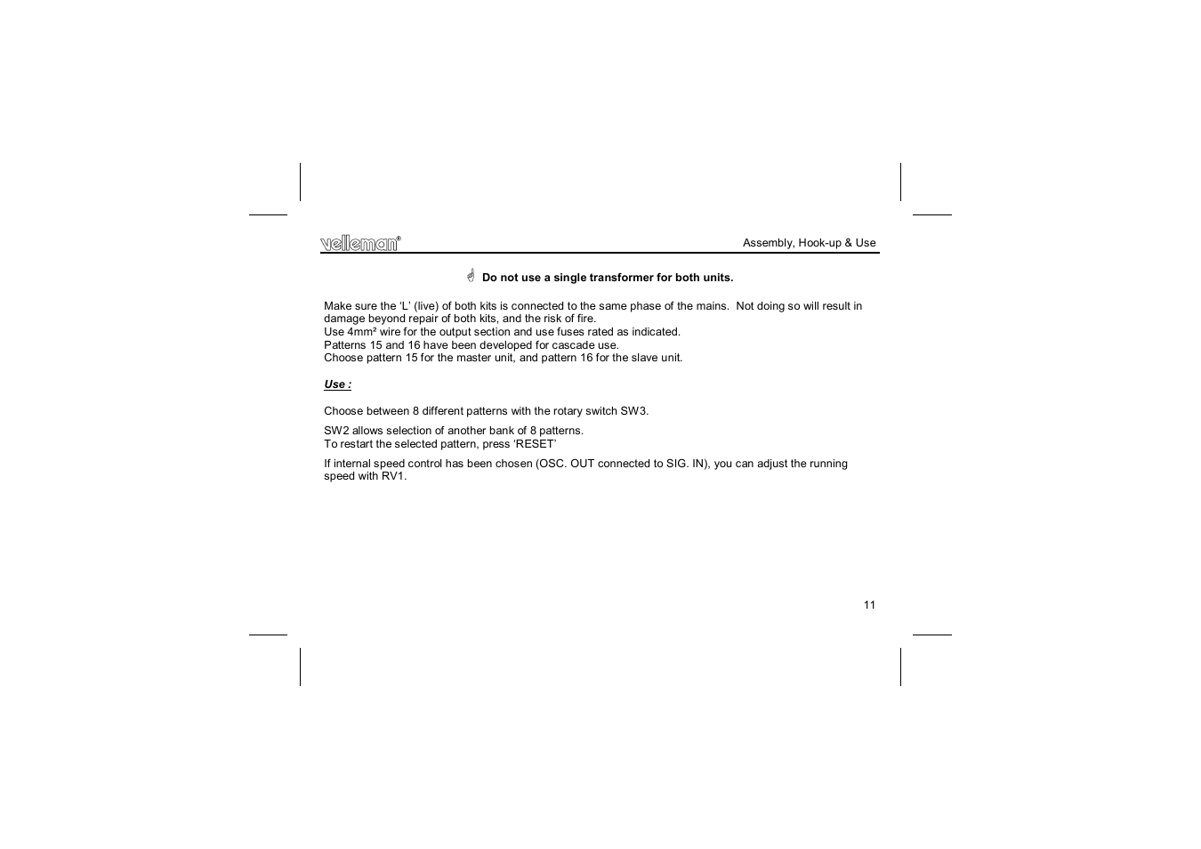 Velleman projects K5201 Assembly instructions User Manual | Page 11 / 16