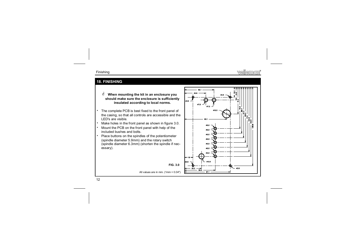 Velleman projects K5201 Assembly instructions User Manual | Page 12 / 16